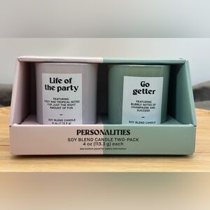 Room Essentials Personalities Soy Blend Candle 2pk-Life of the Party & Go Getter